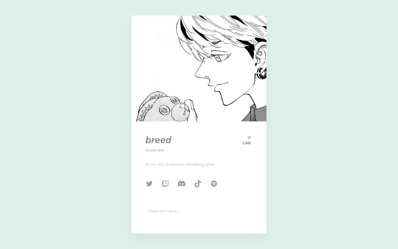 Carrd profile picture for @breeds